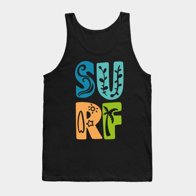 Surf Tank Top by Rebel Merch